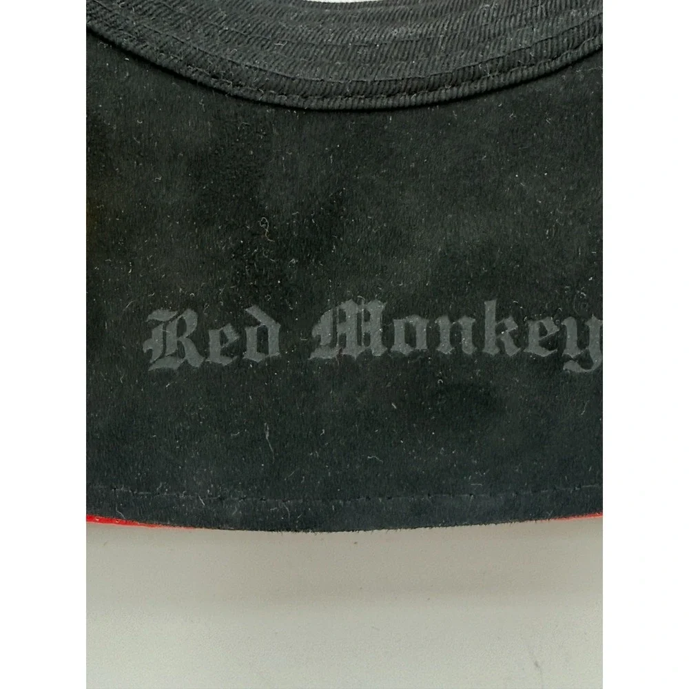 mens hatRed Monkey Los Angeles Virgin Mary Trucker Hat Red Black Limited Edition